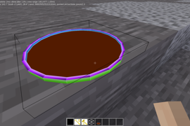 Detail of texture on model for creating own pizzas