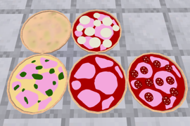 Circle pizzas (using too pizzas_pack1)