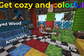 Armchairs, Checkerboard Tiles & Dyed wood