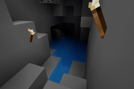 A cave interrupted by water