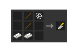 Crafting the tool in “Minetest Game”