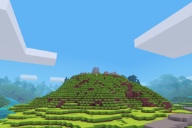 Collina castello vista dal basso panoramica