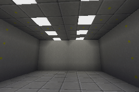 A parking garage with seamlessly integrated mese core blocks embedded into the build