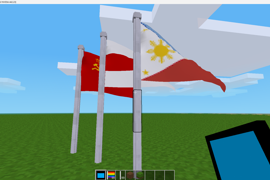 Three of many flags that can be seen.
