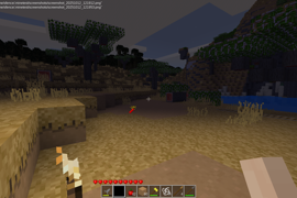 Throwed burning TNT stick