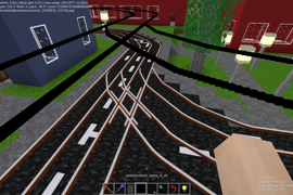 Junctions and cross-sections over the tramway track