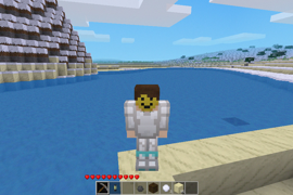 White Clothes and Happy Face Mask