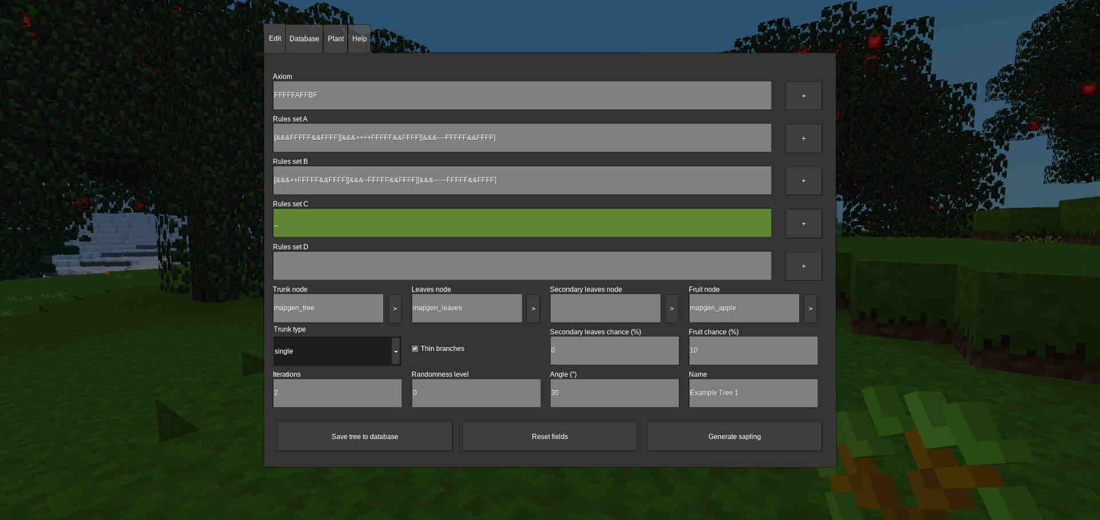 L-System Tree Utility screenshot