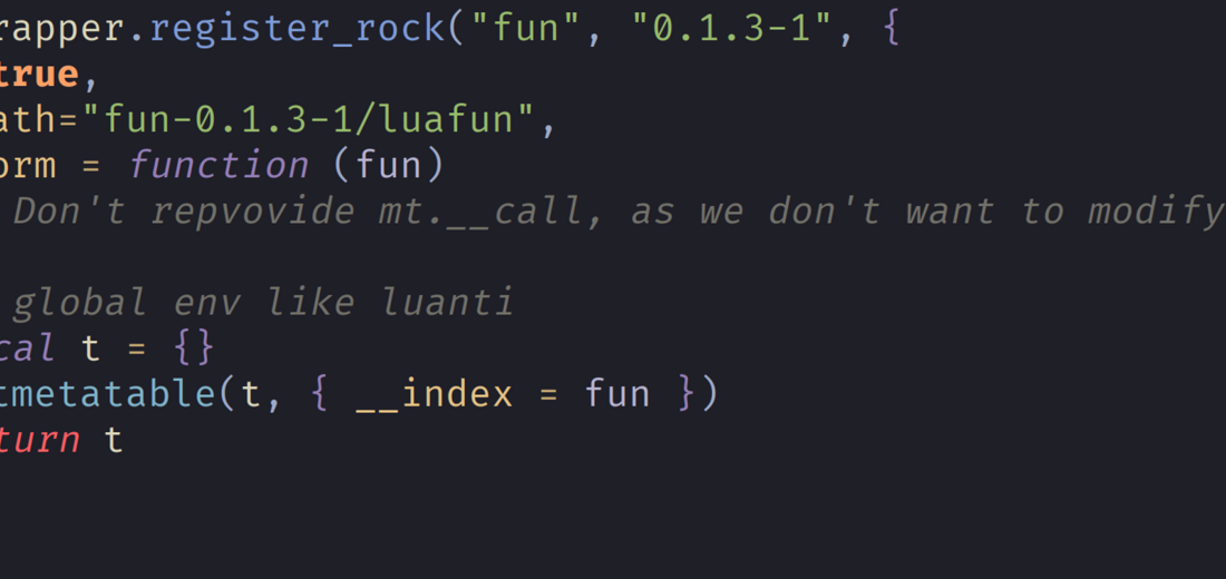 Luarocks Wrapper screenshot
