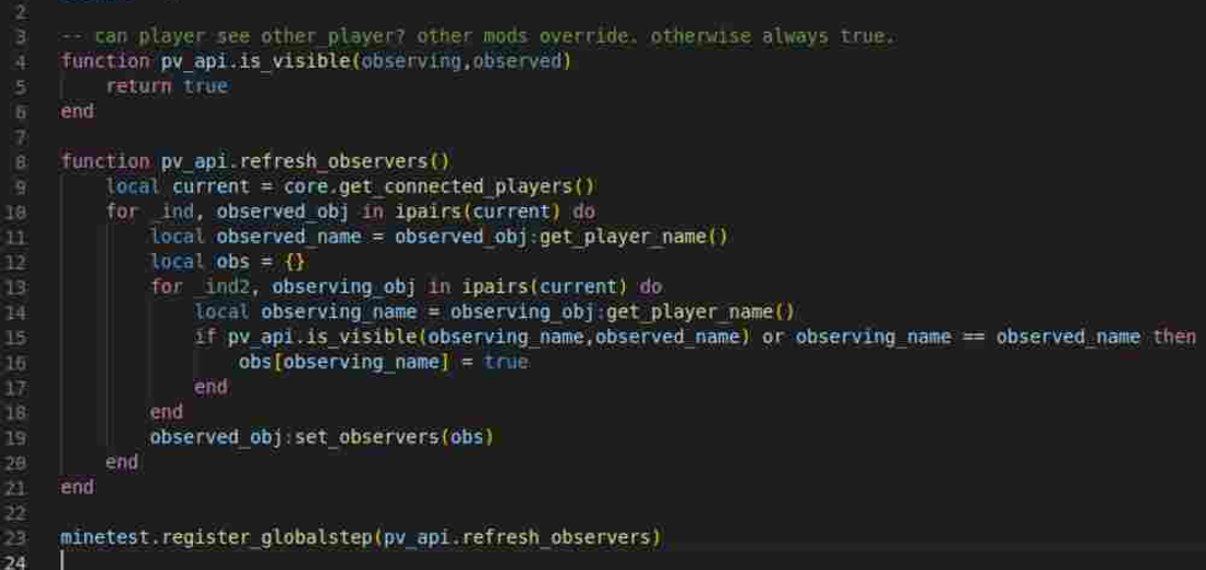 Player Visibility Api screenshot